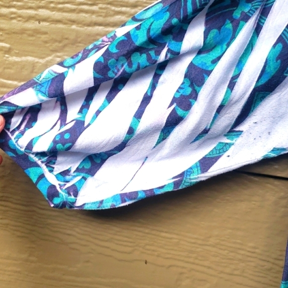 Lane Bryant Multicolor 3/4 sleeves Floral Rhinestone printed graphic 14 - Picture 4 of 7